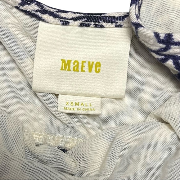 Anthropologie Maeve Mallorca Geometric Print Jersey Knit Maxi Dress Size XS - Picture 5 of 5